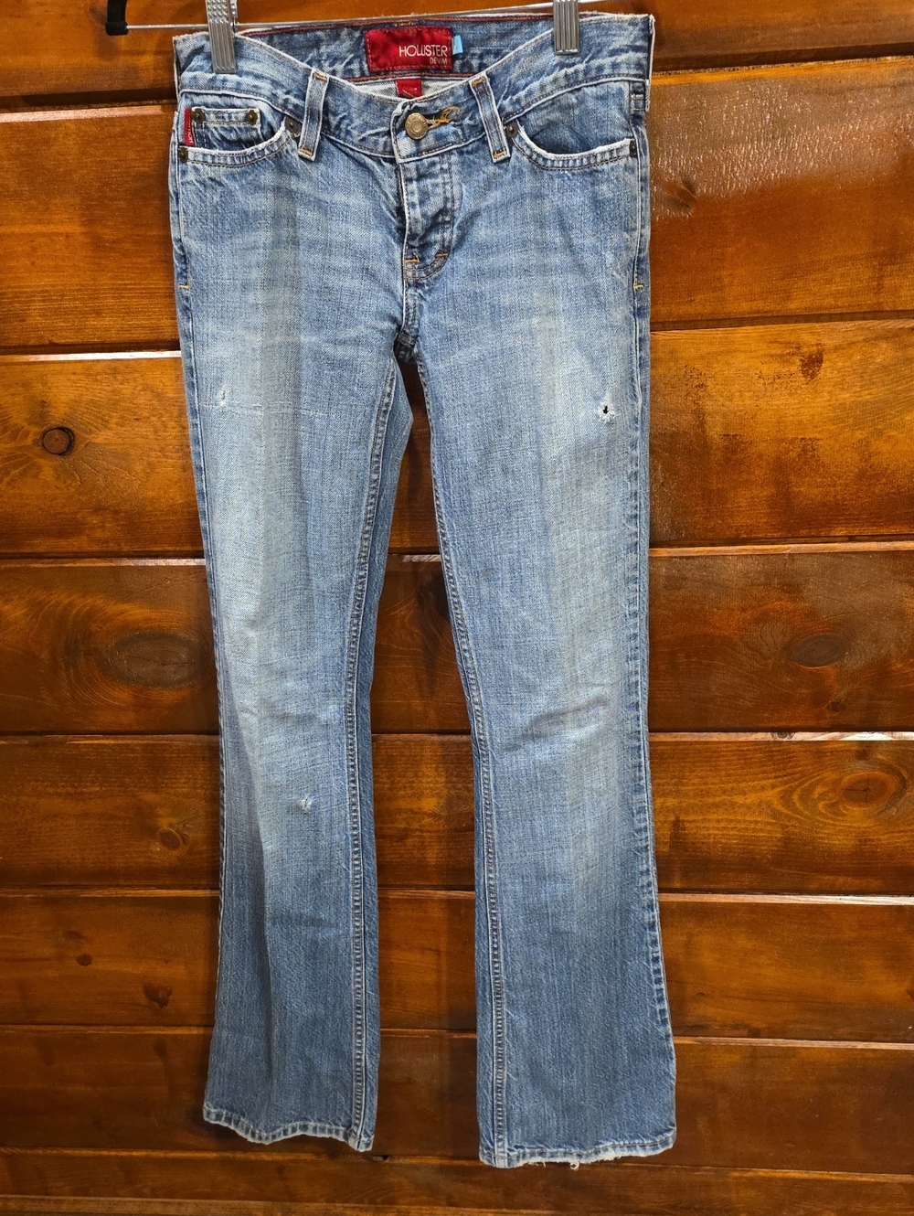 Hollister Women's Low Rise Light Blue Flare Jeans
